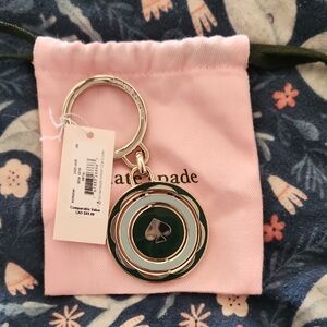 Kate Spade Deep Jade, Blue, Green and Silver Keychain